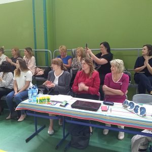 Komisja konkursowa i opiekunowie uczniów